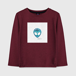 Лонгслив хлопковый детский КОСМОНАВТОВ НЕТ, цвет: меланж-бордовый
