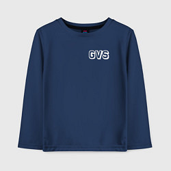Лонгслив хлопковый детский GVS NEW, цвет: тёмно-синий