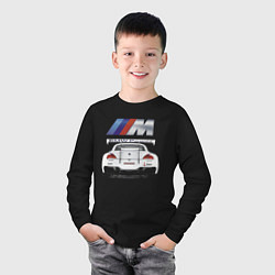 Лонгслив хлопковый детский BMW Power Motorsport, цвет: черный — фото 2