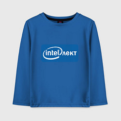 Лонгслив хлопковый детский INTELлект, цвет: синий