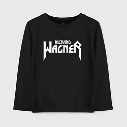 Лонгслив хлопковый детский Вагнер, цвет: черный