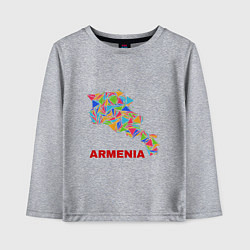 Лонгслив хлопковый детский Armenian Color, цвет: меланж