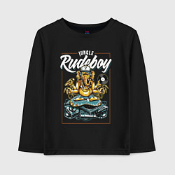 Лонгслив хлопковый детский Rudeboy, цвет: черный