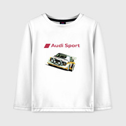 Лонгслив хлопковый детский Audi Racing team Power, цвет: белый