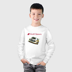 Лонгслив хлопковый детский Audi Racing team Power, цвет: белый — фото 2