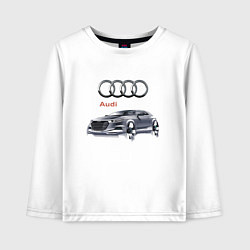 Лонгслив хлопковый детский Audi Germany Car, цвет: белый