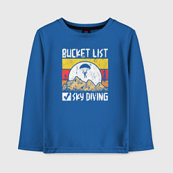 Детский лонгслив Список желаний: Прыжки с парашютом