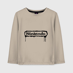 Лонгслив хлопковый детский Nintendo streaks, цвет: миндальный