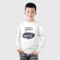 Лонгслив хлопковый детский Audi Concept, цвет: белый — фото 2