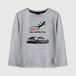 Лонгслив хлопковый детский Audi quattro Lizard, цвет: меланж