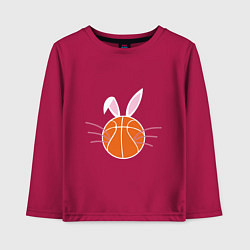 Лонгслив хлопковый детский Basketball Bunny, цвет: маджента