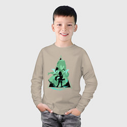 Лонгслив хлопковый детский Геншин Impact SucroseСахароза, цвет: миндальный — фото 2