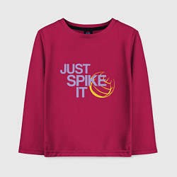 Лонгслив хлопковый детский Just Spike It, цвет: маджента