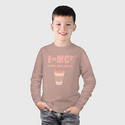 Лонгслив хлопковый детский EMC2 КОФЕ, цвет: пыльно-розовый — фото 2