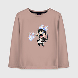 Лонгслив хлопковый детский Малыш Рин Окимура, цвет: пыльно-розовый