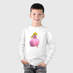 Лонгслив хлопковый детский Принцесса Персик Super Mario Beauty, цвет: белый — фото 2