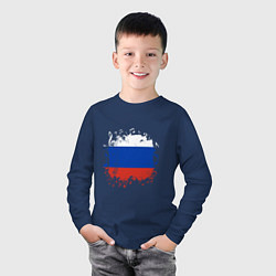 Лонгслив хлопковый детский Music - Russia, цвет: тёмно-синий — фото 2
