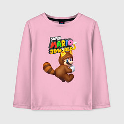 Лонгслив хлопковый детский Super Mario 3D World Cat, цвет: светло-розовый