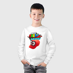 Лонгслив хлопковый детский Super Mario Odyssey Nintendo Бейсболка, цвет: белый — фото 2