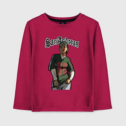 Лонгслив хлопковый детский San andreas girl, цвет: маджента