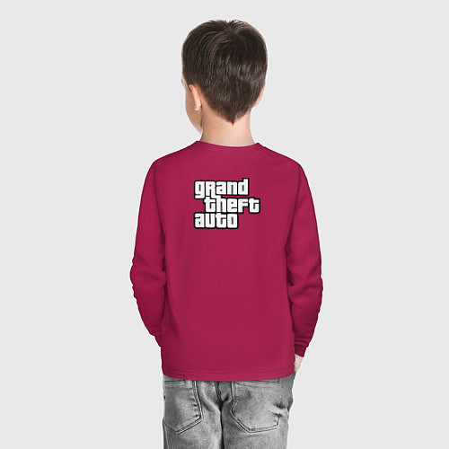 Детский лонгслив San andreas girl / Маджента – фото 4