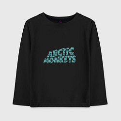 Лонгслив хлопковый детский Надпись Arctic Monkeys, цвет: черный