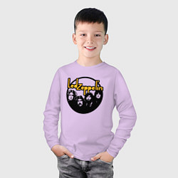 Лонгслив хлопковый детский Led Zeppelin Лед Зеппелин, цвет: лаванда — фото 2