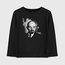 Лонгслив хлопковый детский Владимир Ленин, цвет: черный