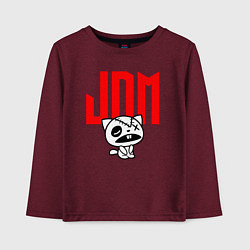 Лонгслив хлопковый детский JDM Kitten-Zombie Japan, цвет: меланж-бордовый