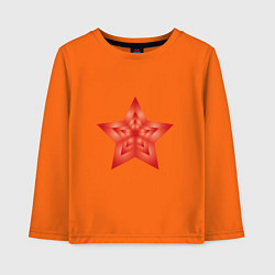 Лонгслив хлопковый детский Звезда векторная, цвет: оранжевый