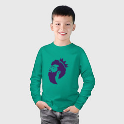 Лонгслив хлопковый детский King Salah, цвет: зеленый — фото 2