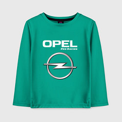 Лонгслив хлопковый детский OPEL Pro Racing, цвет: зеленый