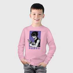 Лонгслив хлопковый детский Хиэи, цвет: светло-розовый — фото 2