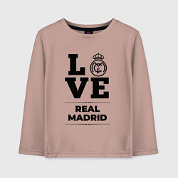 Лонгслив хлопковый детский Real Madrid Love Классика, цвет: пыльно-розовый