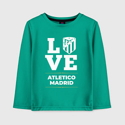 Лонгслив хлопковый детский Atletico Madrid Love Classic, цвет: зеленый