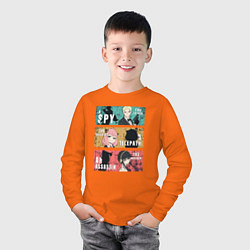 Лонгслив хлопковый детский Семья шпионов Spy x family Forger, цвет: оранжевый — фото 2
