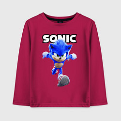Лонгслив хлопковый детский Sonic the Hedgehog 2022, цвет: маджента