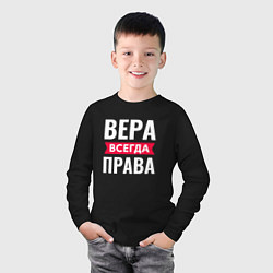 Лонгслив хлопковый детский ВЕРА ВСЕГДА ПРАВА, цвет: черный — фото 2