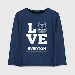 Лонгслив хлопковый детский Everton Love Classic, цвет: тёмно-синий