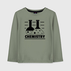 Лонгслив хлопковый детский CHEMISTRY химия, цвет: авокадо