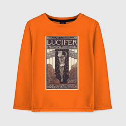 Лонгслив хлопковый детский Lucifer Mourning Game Винтажная афиша, цвет: оранжевый
