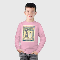 Лонгслив хлопковый детский Hollandischer Cacao Винтажная реклама, цвет: светло-розовый — фото 2