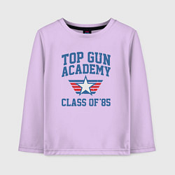 Лонгслив хлопковый детский TOP GUN Academy Class of 85, цвет: лаванда