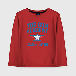 Лонгслив хлопковый детский TOP GUN Academy Class of 85, цвет: красный