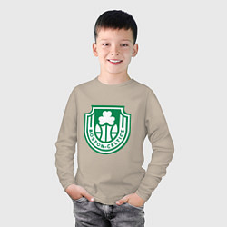 Лонгслив хлопковый детский Team - Celtics, цвет: миндальный — фото 2