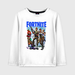 Лонгслив хлопковый детский FORTNITE ПЕРСОНАЖИ ИГРЫ, цвет: белый