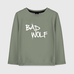 Лонгслив хлопковый детский Bad Wolf злой волк, цвет: авокадо