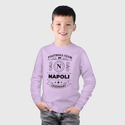 Лонгслив хлопковый детский Napoli: Football Club Number 1 Legendary, цвет: лаванда — фото 2