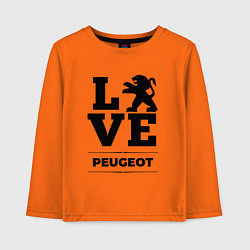 Лонгслив хлопковый детский Peugeot Love Classic, цвет: оранжевый