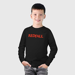 Лонгслив хлопковый детский Redfall logo, цвет: черный — фото 2